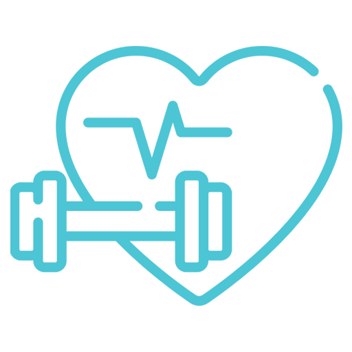 icono de salud cardiovascular adecuada con linea azul